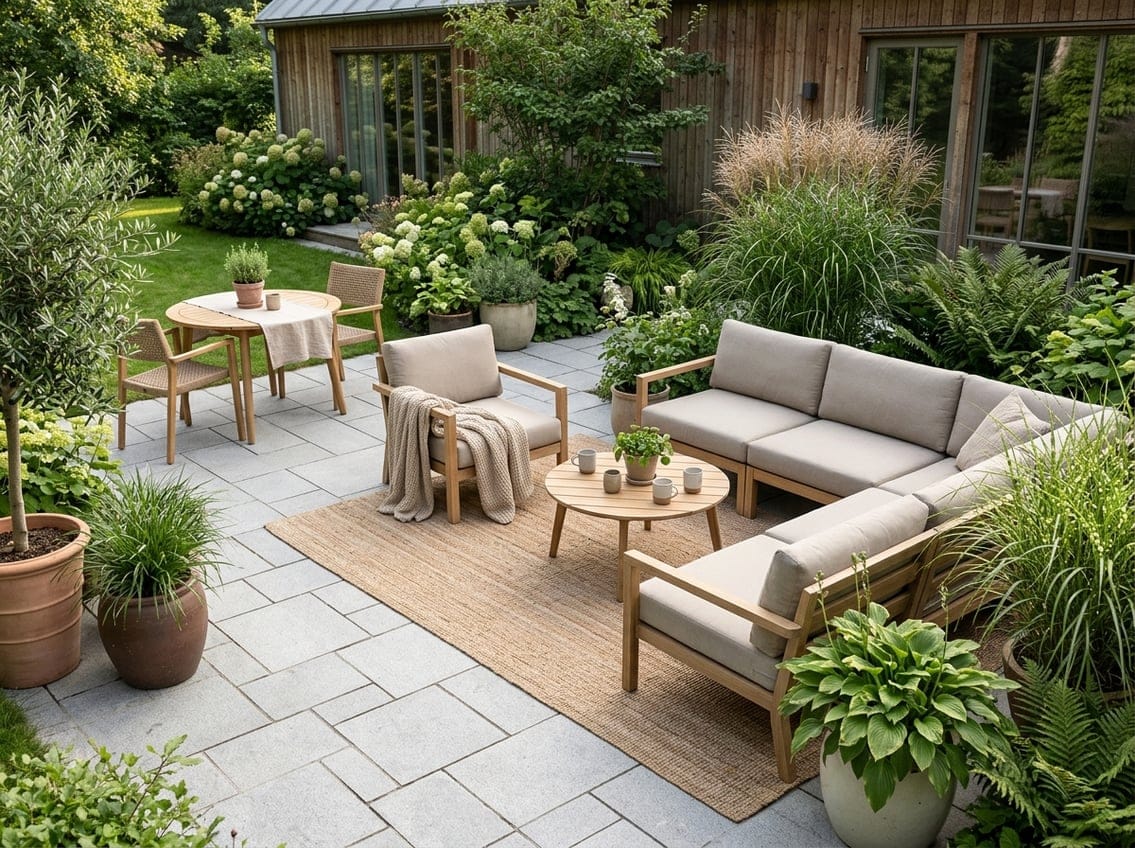 Få mere ud af terrassepladsen med rene fuger og gode siddezoner